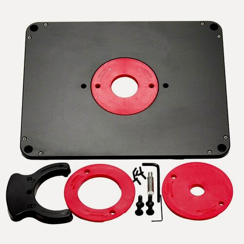 Изображение товара Оснастка для фрезерного стола пластина HPL для установки фрезера в стол 298х235х10 WOODWORK/вудворк RPW03