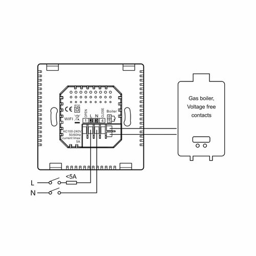 Умный термостат POER PTC20/PTC26 WiFi, PTC20 water, 110-240 В