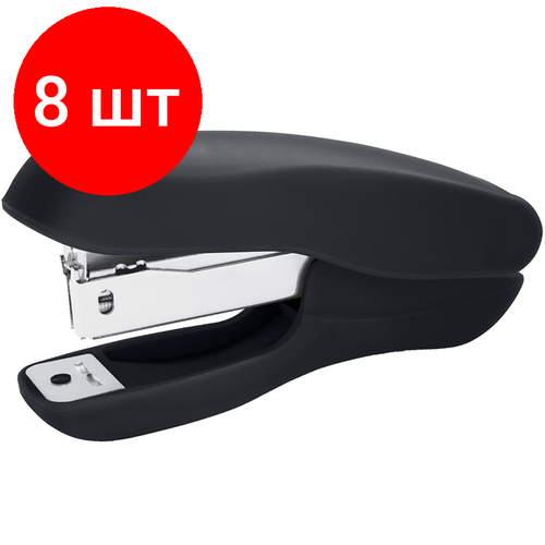Комплект 8 шт Степлер 24 OfficeSpace до 20л пластиковый корпус черный 1087₽