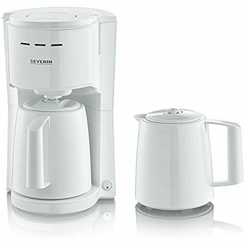 Фильтр-кофемашина SEVERIN KA 9256 с 2 термокувшинами около 1000 Вт до 8 чашек поворотный фильтр 1 x 4 с крышкой для сбора капель автоматическое отключение крышка для заваривания цвет белый 1713400₽