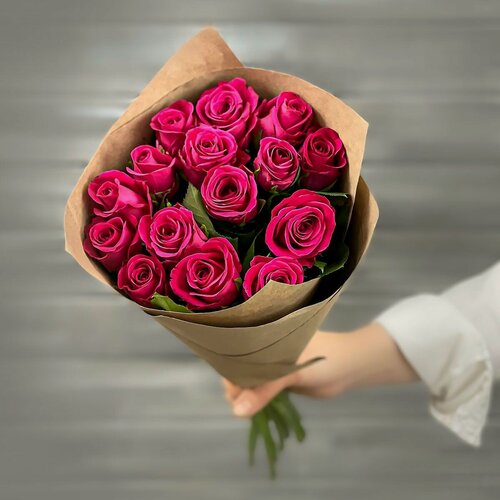 Изображение товара Букет Букет Маркет "Букет живых цветов", роза, 11 цветов, 40 см