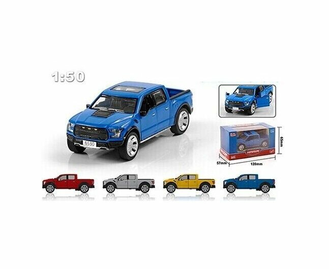 Модель машины"Ford F150" металлическая инерционная 1:50 в коробке ( цвет в ассортименте)