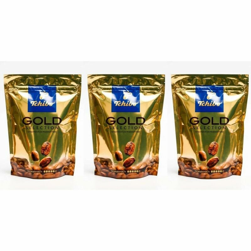 Tchibo Кофе Натуральный растворимый Gold Selection, 75 г, 3 уп