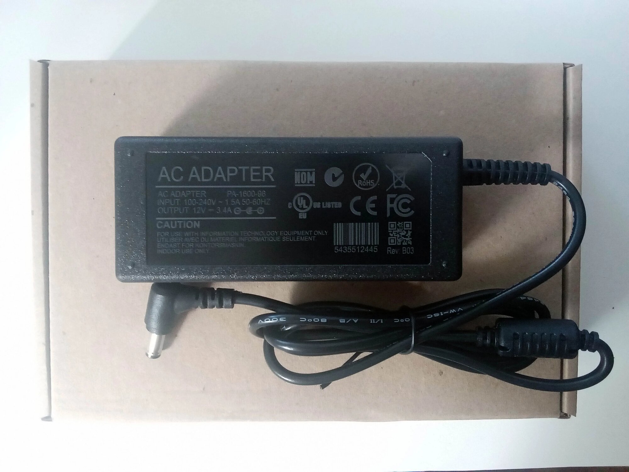 Блок питания 12V 3.4A для моноблока Атол / POS-монитора AtoL