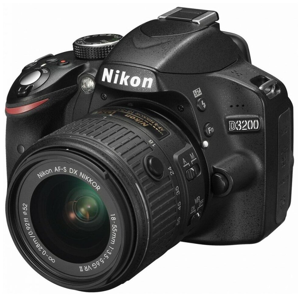 Фотоаппарат Nikon D3200 Kit AF-S DX NIKKOR 18-55mm f/3.5-5.6G VR II, черный — фото 1