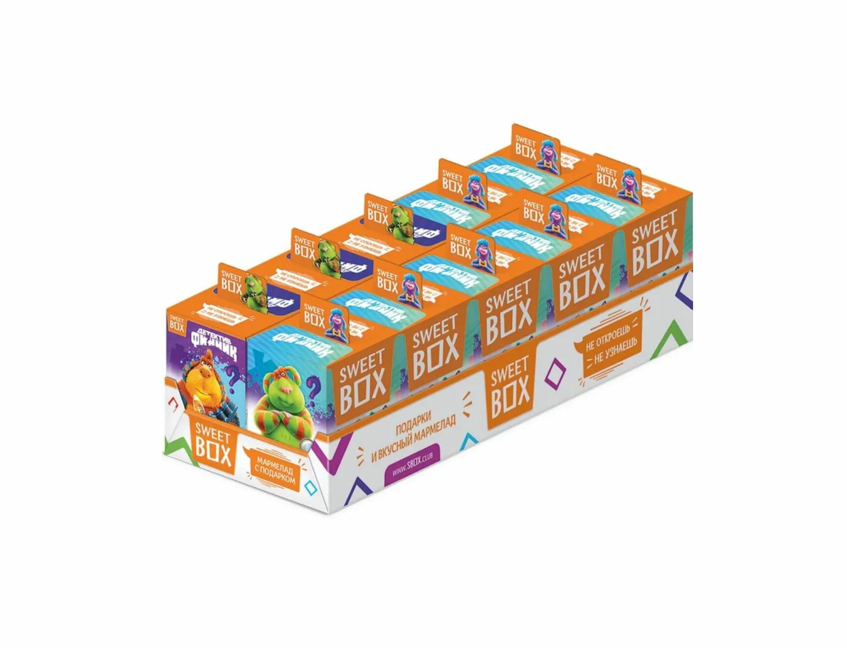 Sweet box Свитбокс Детектив Финник Мармелад с игрушкой в коробочке, 10шт. по 10г.