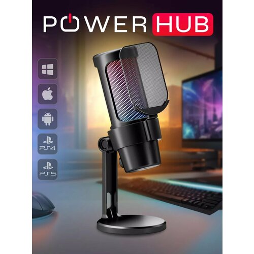 Игровой микрофон для пк стримов студийный USB