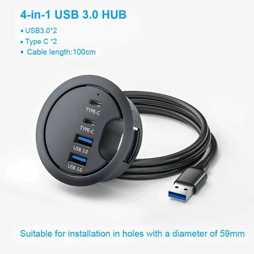 USB-хаб OllyMurs 2 портов USB 3.0, F No adapter