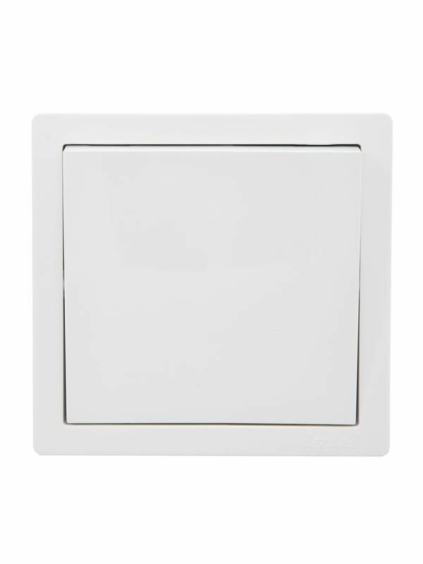 Выключатель 1-клав. LETO бел. LEZARD 752-0200-100 — фото 1