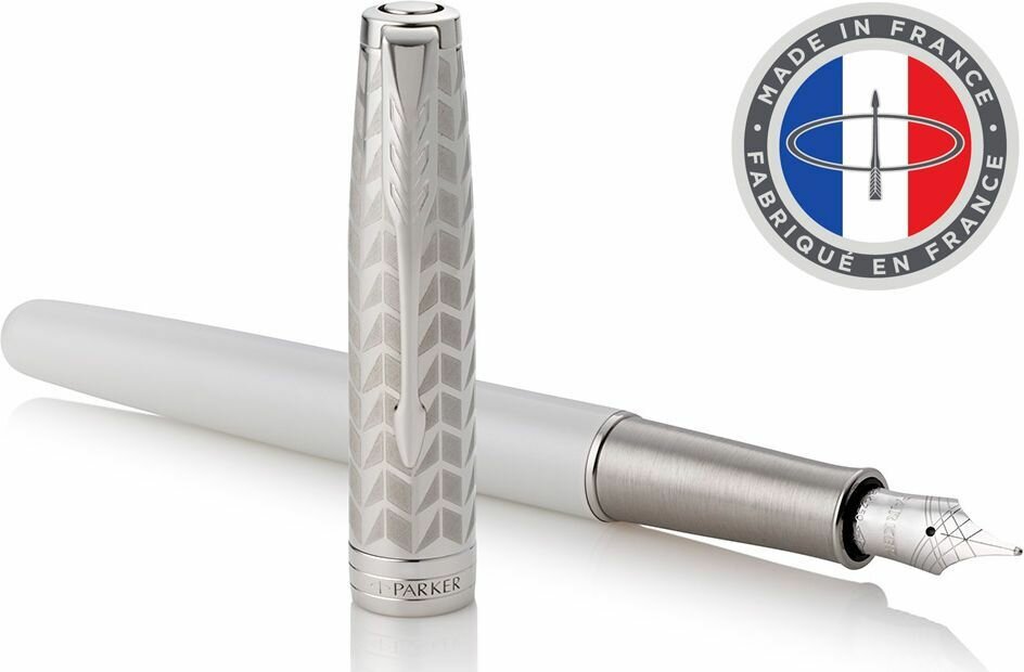 1931547, Parker Sonnet Premium Pearl Metal CT перьевая