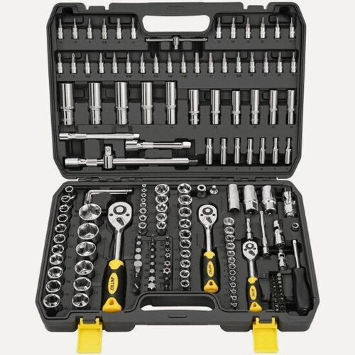 Изображение товара Набор ручных инструментов для авто Jntrd J-10172. 172 предмета, 24 зубца 1/2", 3/8", 1/4"