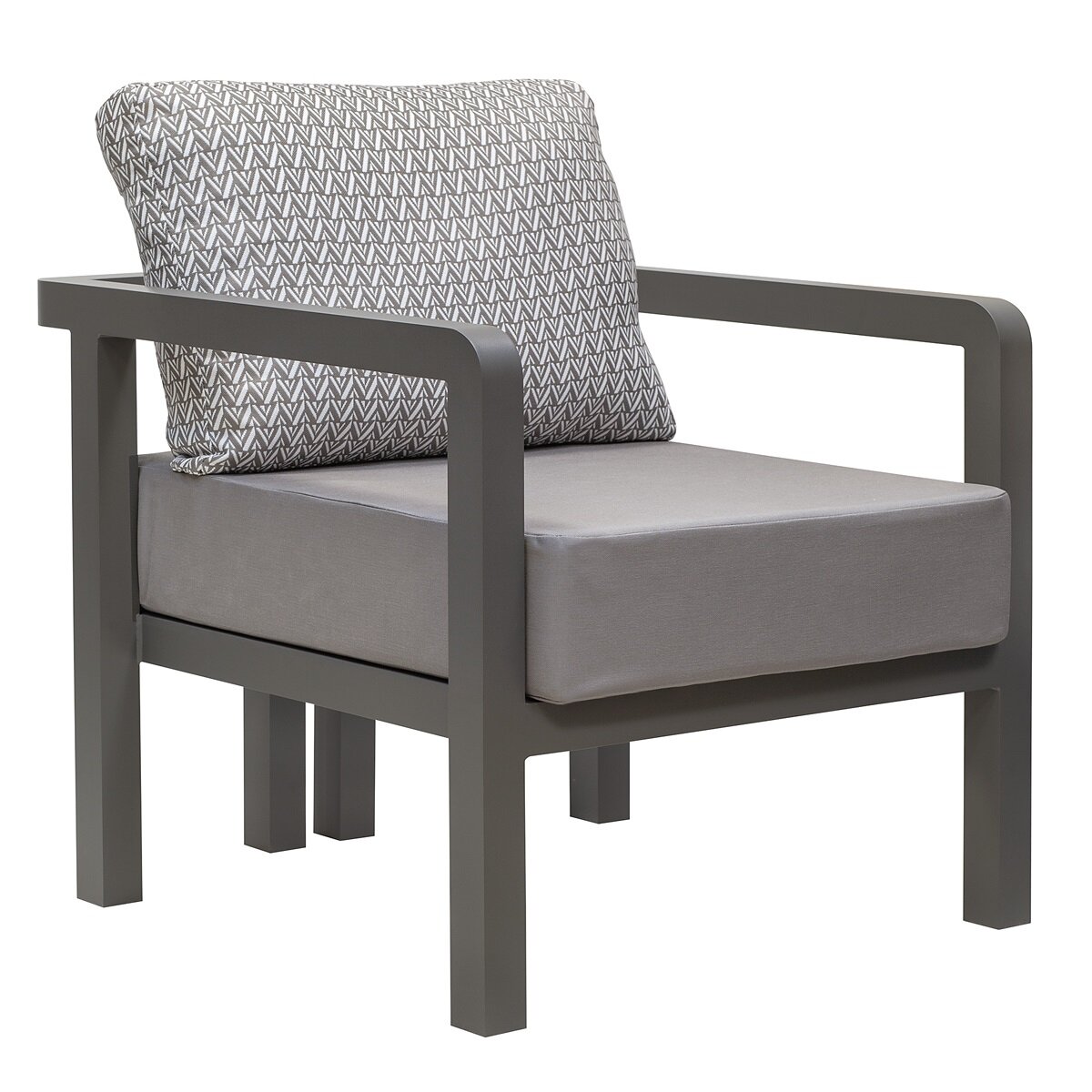 Кресло уличное, алюминий, цвет LAVA, водонепроницаемая ткань, 740*650*760, AMALFI