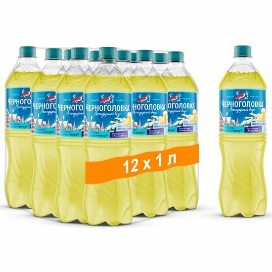 Лимонад Черноголовка "Лимонный пунш" 1 л ПЭТ (12 штук в упаковке)