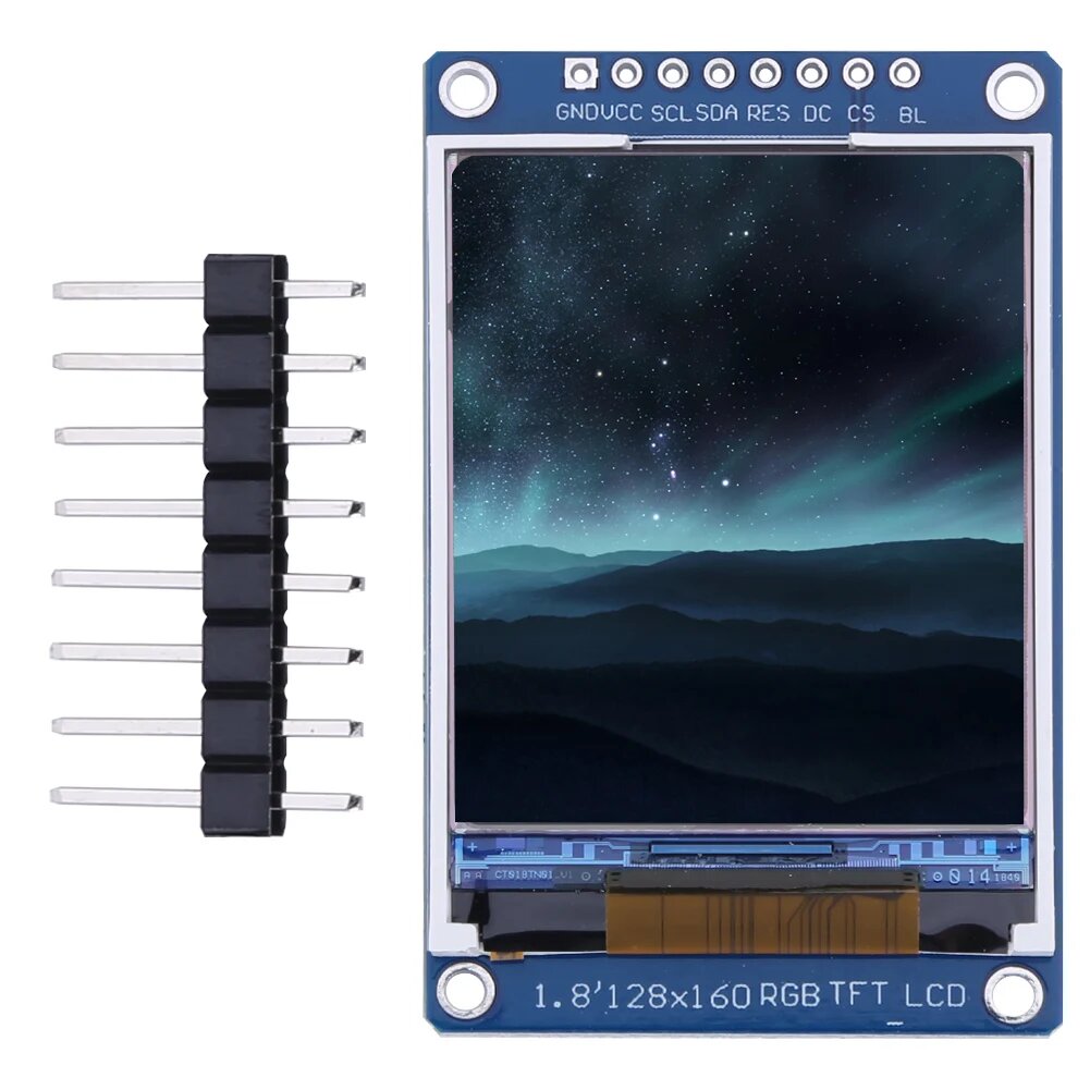 1,8-дюймовый ЖК-экран RGB TFT ST7735S Drive IC Модуль цветного дисплея SPI-интерфейс Последовательный порт для Arduino SMT32 DIY Kit