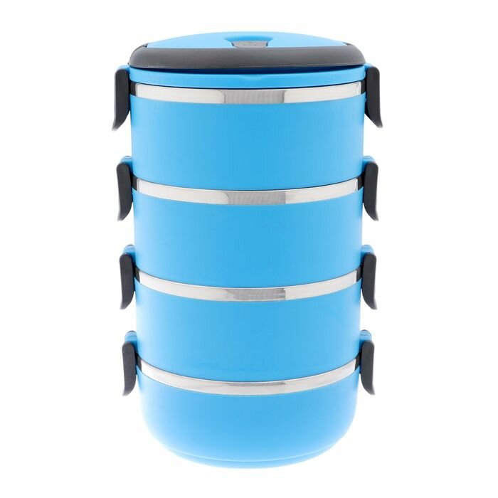 Ланч-бокс "Доляна", 2 л, сохраняет тепло 3 ч, 14 х 26 см, синий