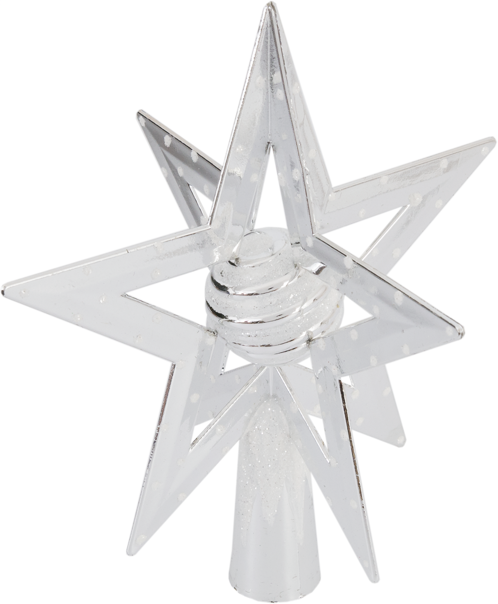 Верхушка на елку «Многогранная» h19 см белый / новогоднее украшение на елку игрушка на ёлку