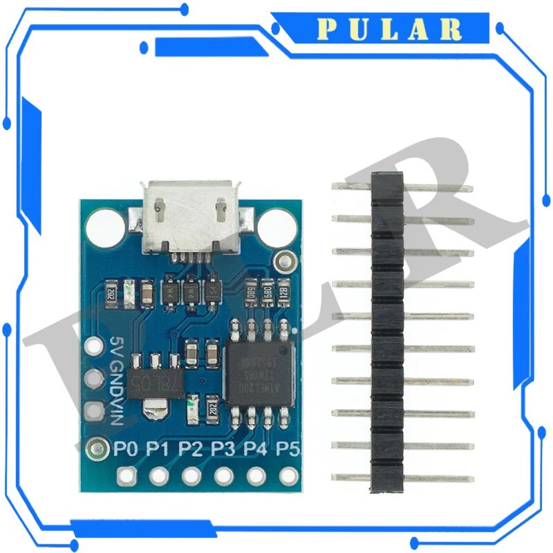 Модуль Digispark Kickstarter PULAR, ATTINY85 blue