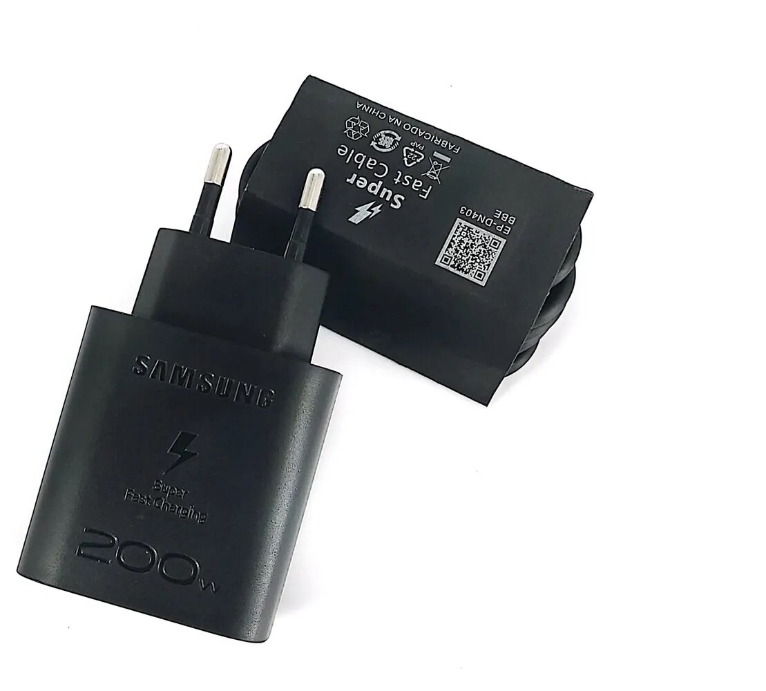 Зарядное устройство Samsung Power Adapter Trio, 200W, быстрая зарядка, 3 разъема USB, TYPE-C *2 — фото 1