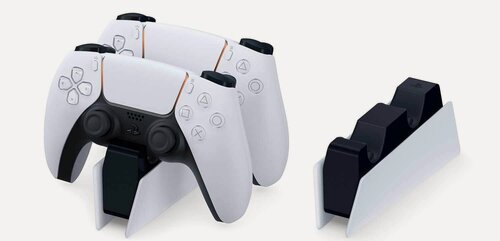 Изображение товара Зарядная станция DualSense PS5, для двух геймпадов, с предохранителем, российская вилка