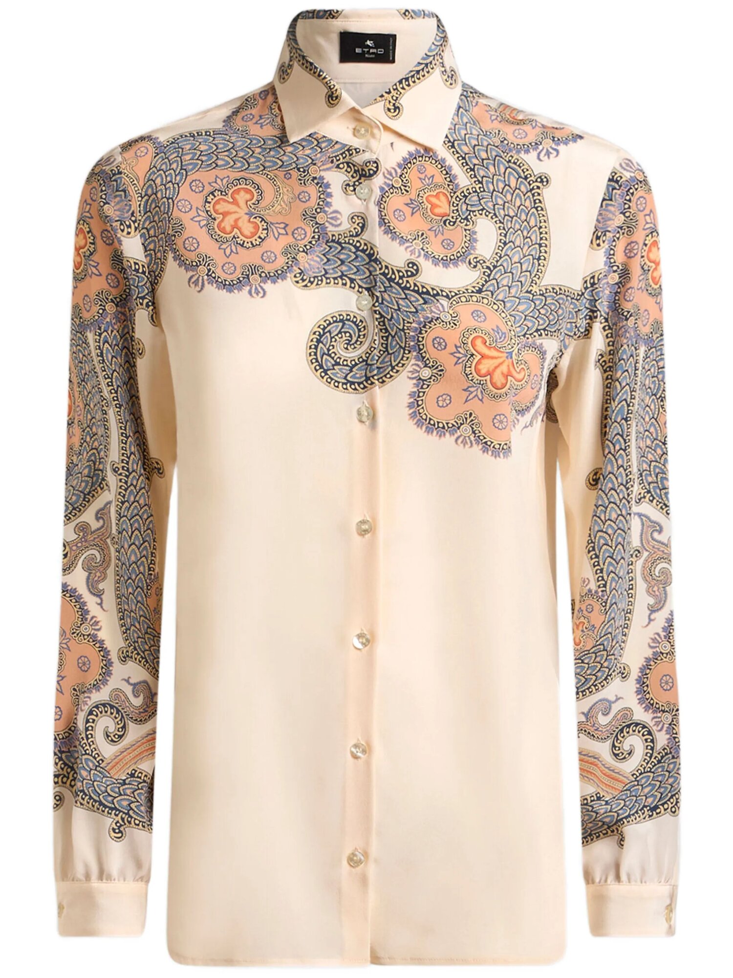 Рубашка ETRO Year of Snake, размер 38 IT, бежевый