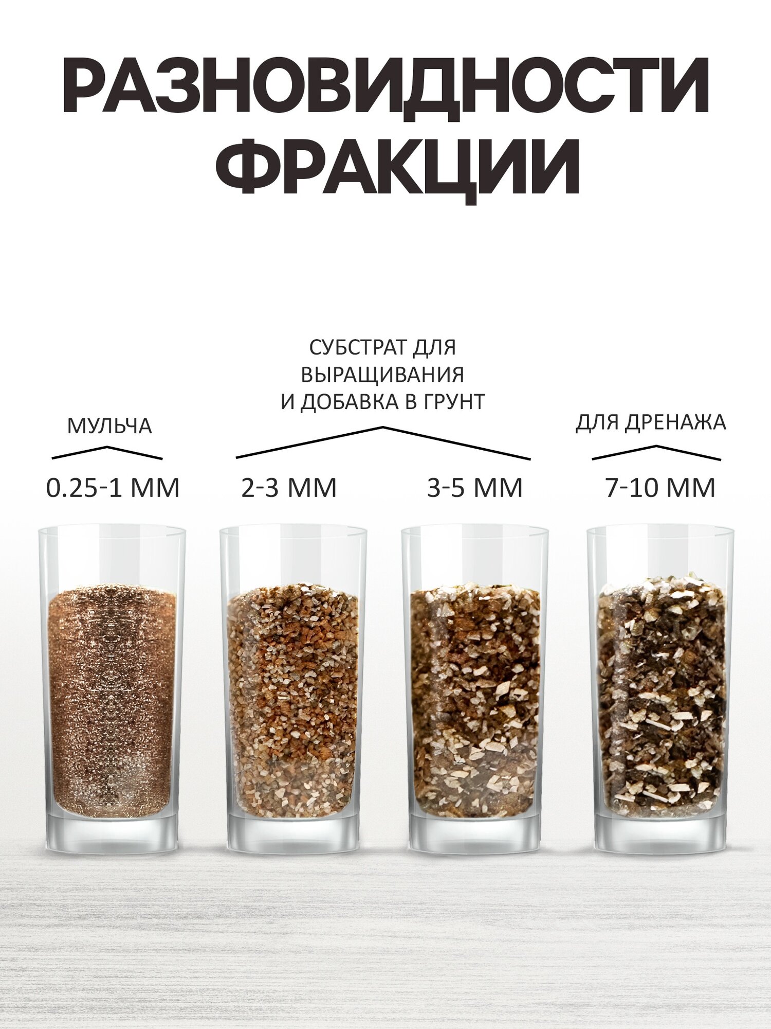 Вермикулит "Рецепты Дедушки Никиты", фракция 2-3 средняя, 10 л. — фото 1