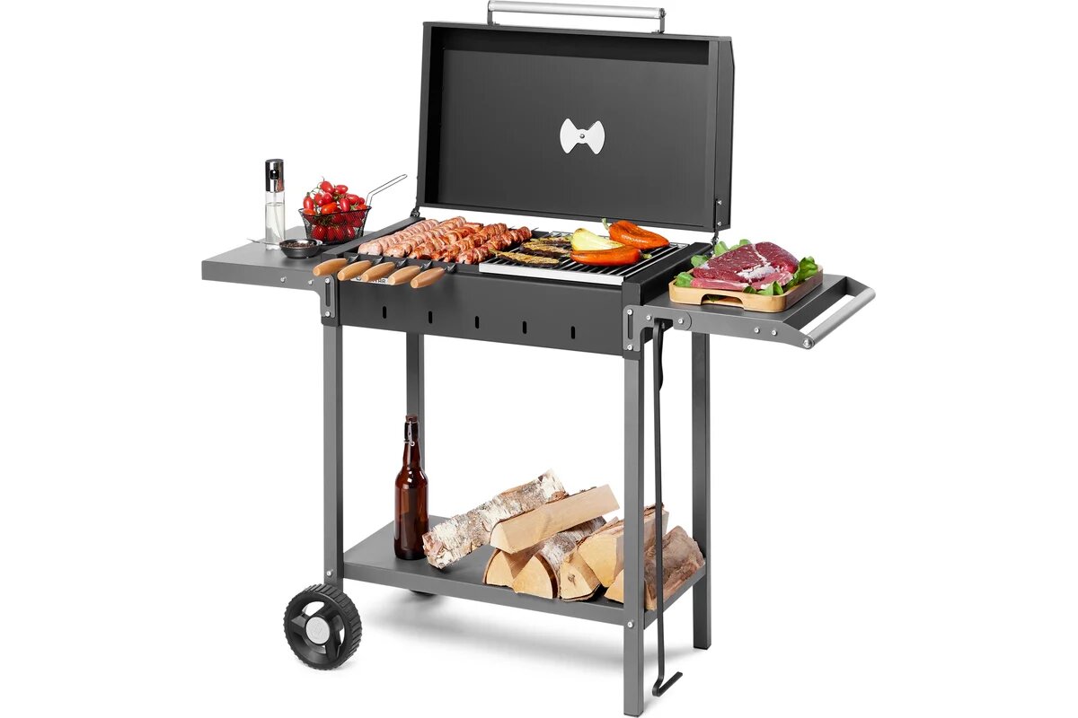 GRATAR Мангал передвижной с крышкой барбекю МАН 203
