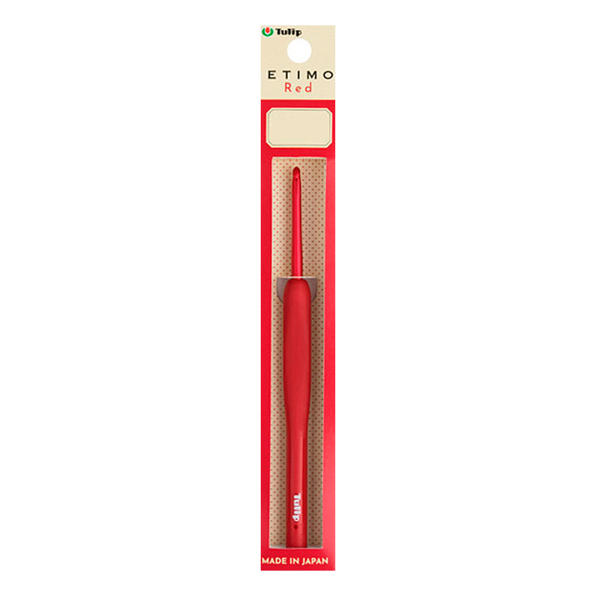 Крючок для вязания с ручкой ETIMO Red 5мм, алюминий/пластик, красный, Tulip, TED-080e