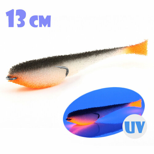 Поролоновая Рыбка Мормыш с Открытым Двойником 13cm #01 (3 шт.)