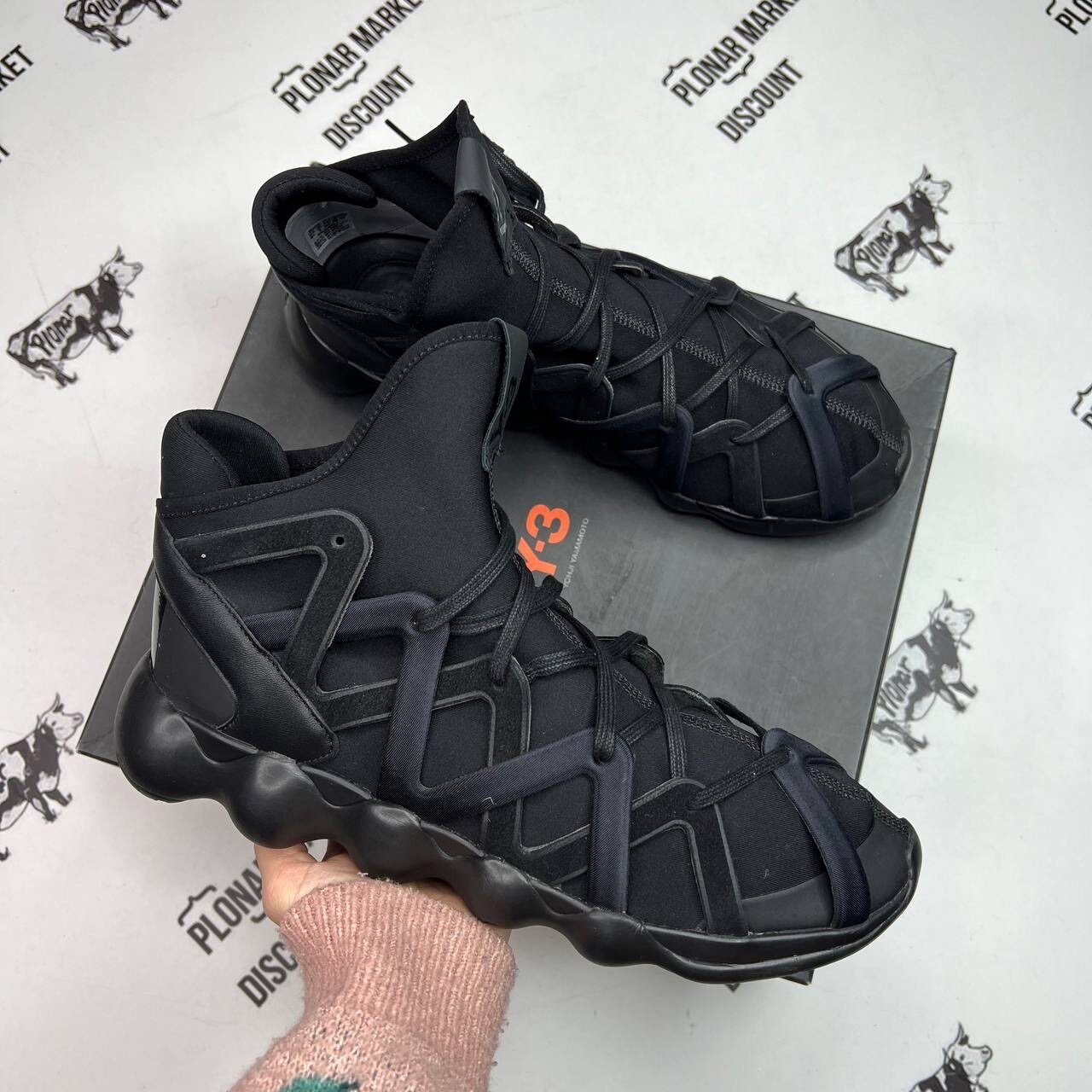 Кроссовки adidas Y-3, размер 44,5 eu / 10,5 US / 28,5 см, черный комбинированный