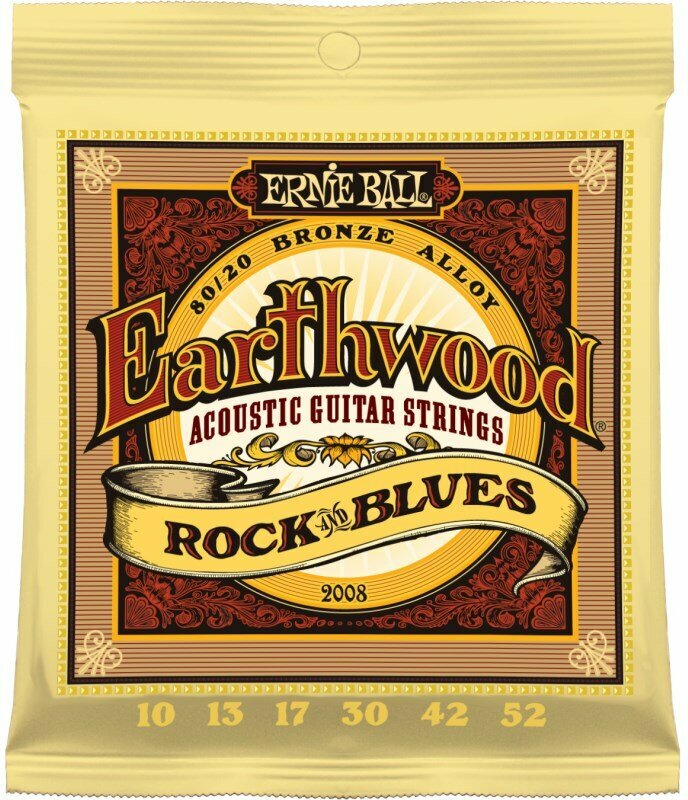 ERNIE BALL 2008 Earthwood 80/20 Bronze Rock&Blues 10-52 - Струны для акустической гитары