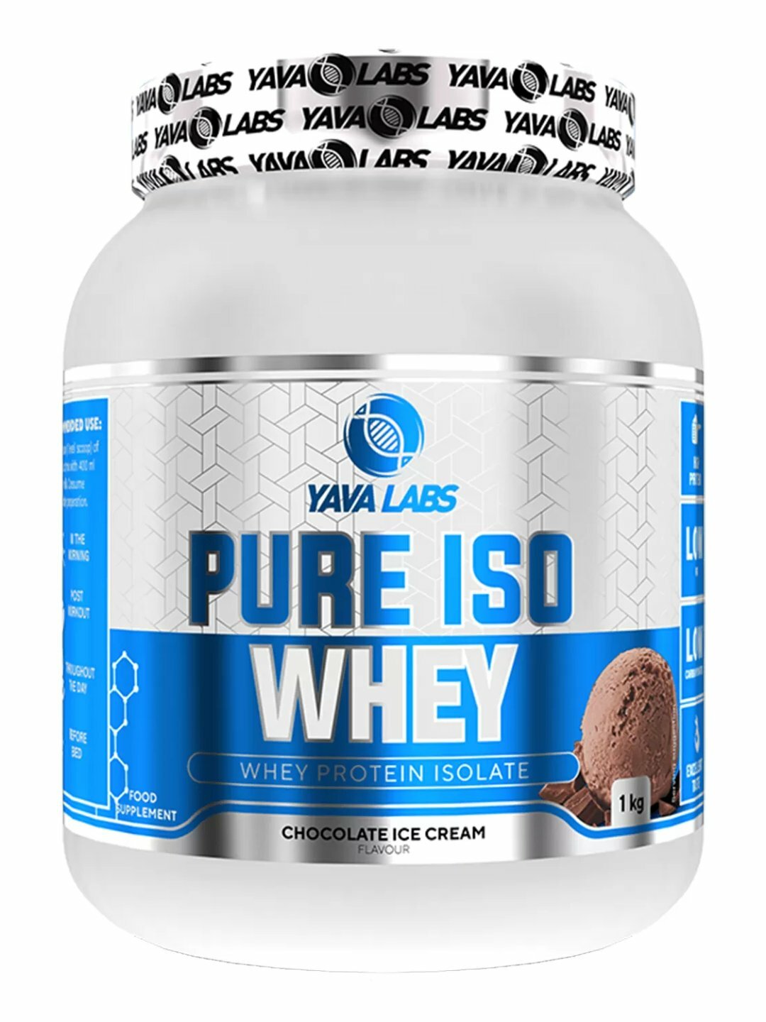 Протеин Yava Labs, Pure Iso Whey Protein, 1 кг, 33 порций, Клубника