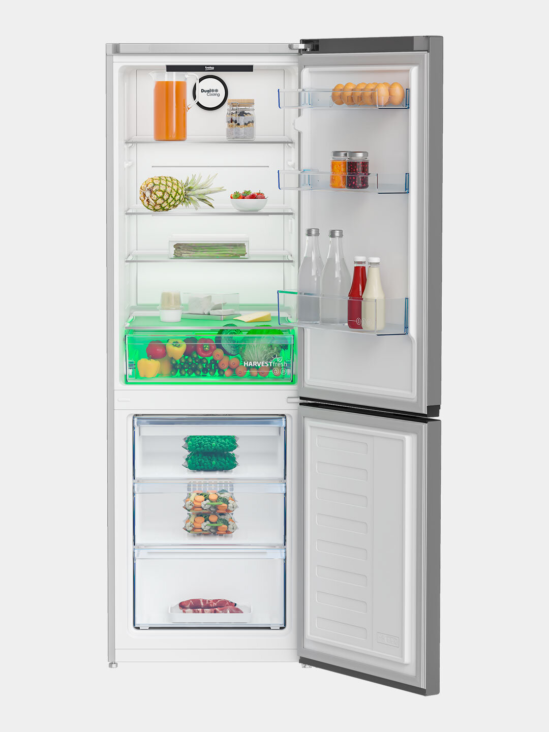 Холодильник Beko B3R1CNK363HS, No Frost, A++, 2 камеры, 3 ящика, 220л — фото 1