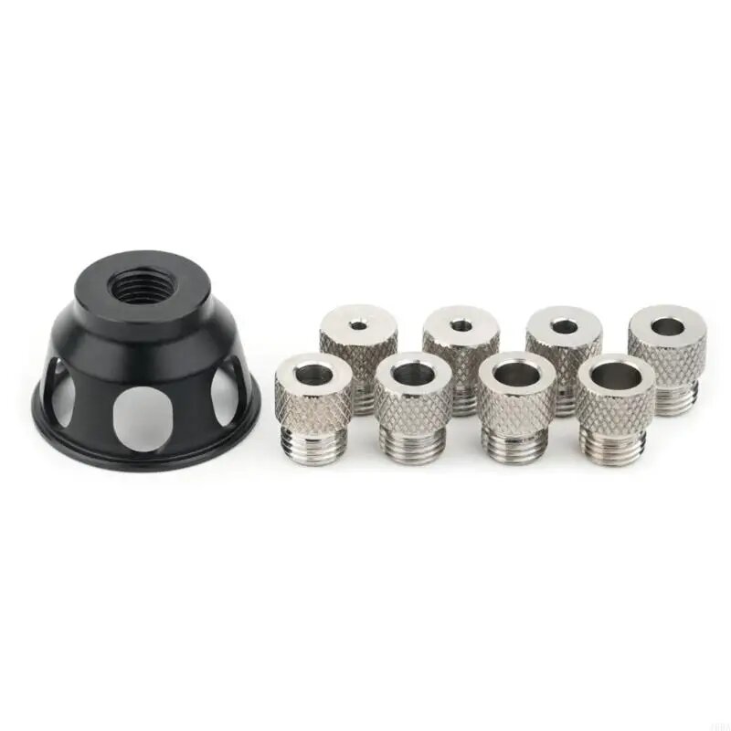 J6BA Aluminum Hole Penfer Losator Driag Centring Guide 3-10 мм шарнирные отверстия для открытия для шарнирного отверстия, 8 diamond sets