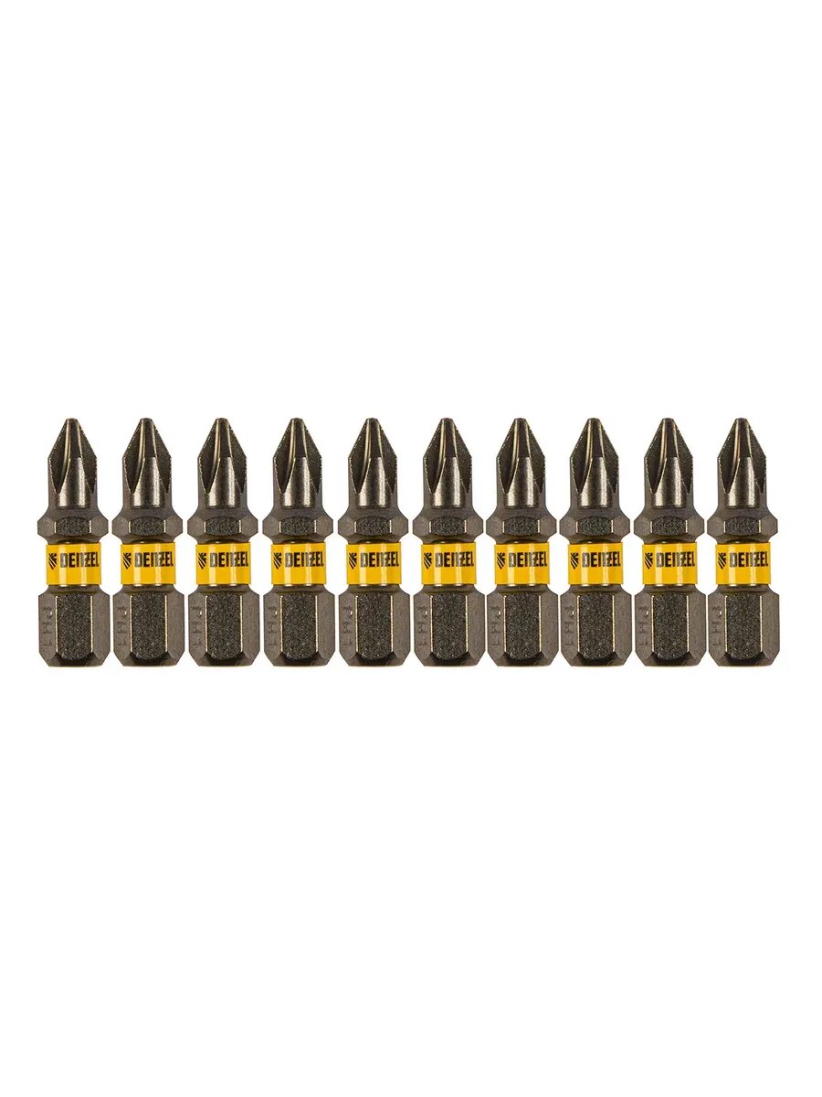 Набор бит для шуруповерта PH1 x 25 S2 10 шт DENZEL 11651