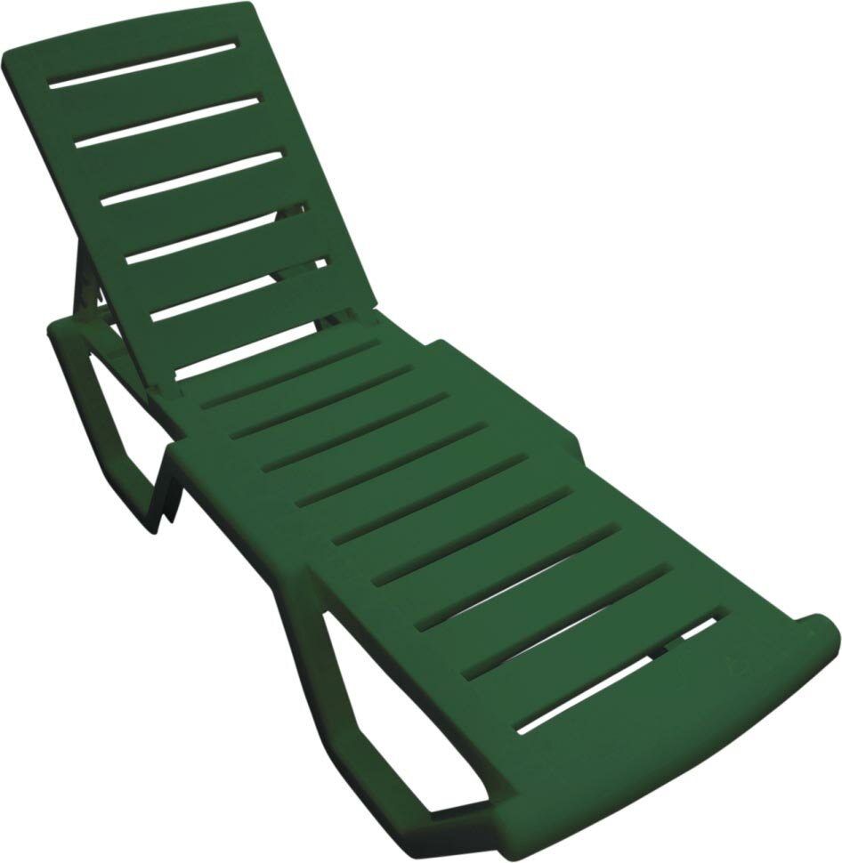 Лежак (Шезлонг) Пляжный Пластиковый Атлант Зеленый