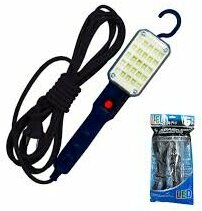 Переносная лампа SL-PL-5, 5м, 220В, диодная, 25 LED, черная, с выключателем