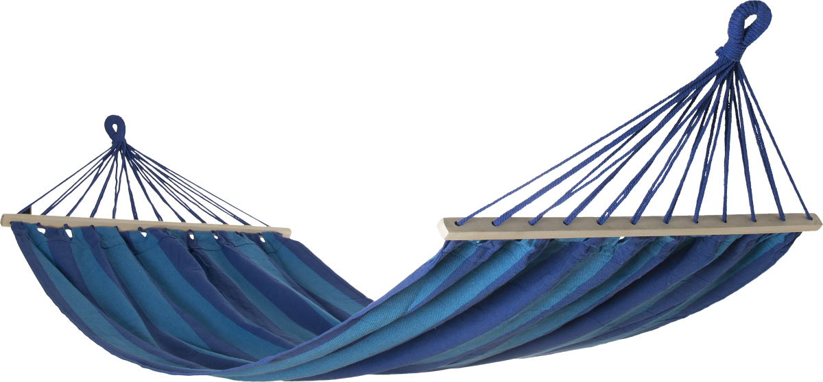 Гамак хлопковый 200х100 см на палке полосатый нагрузка до 100 кг