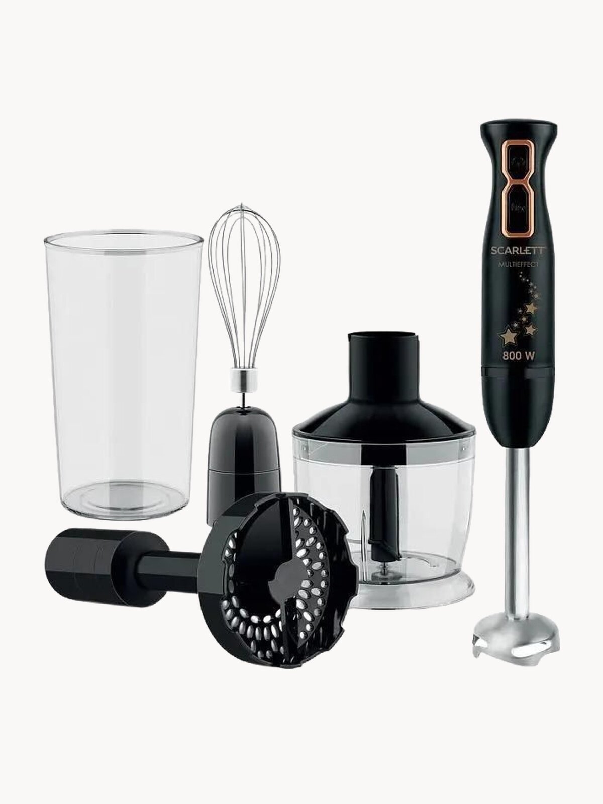 Погружной блендер Scarlett SC-HB42M45 с насадкой для пюре, режим TURBO