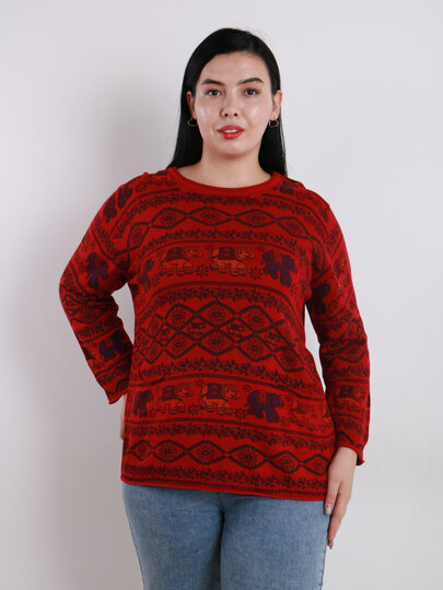 Свитер , размер OneSize, красный — фото 1