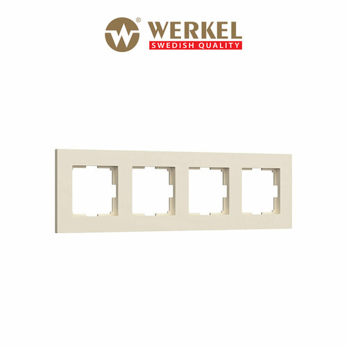 рамка werkel slab одноместная айвори матовая a062805 Рамка на 4 поста Werkel Slab W0042962 айвори матовый