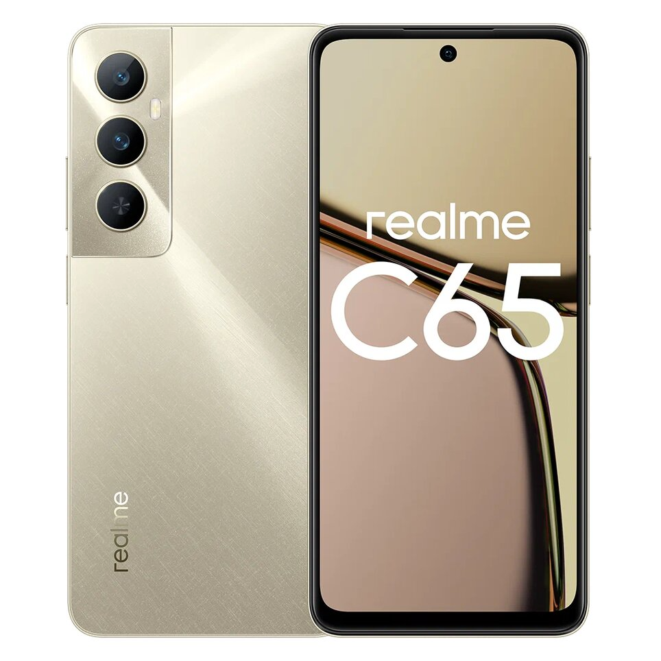 Смартфон realme C65 6/128 ГБ RU, 2 nano SIM, золотой