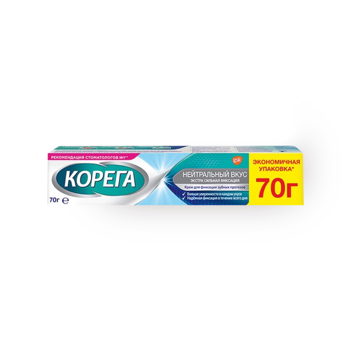 Крем для фиксации зубных протезов «Корега» экстра сильная фиксация нейтральный вкус