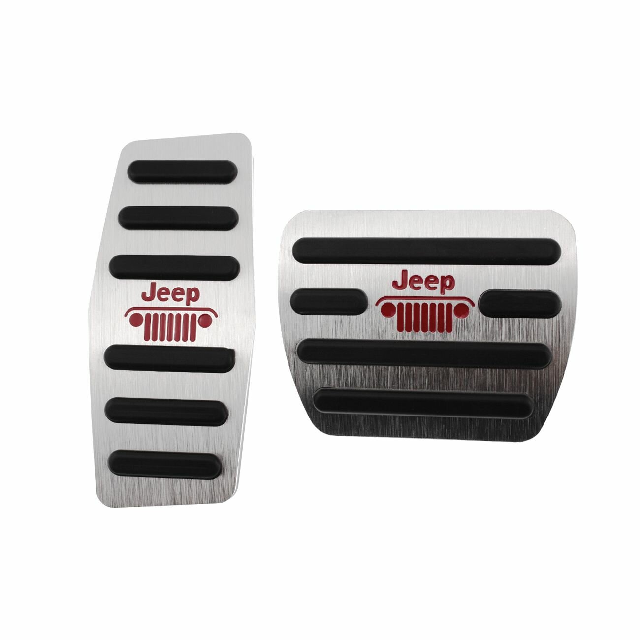 Накладки на педали для Jeep серебристые 2 шт