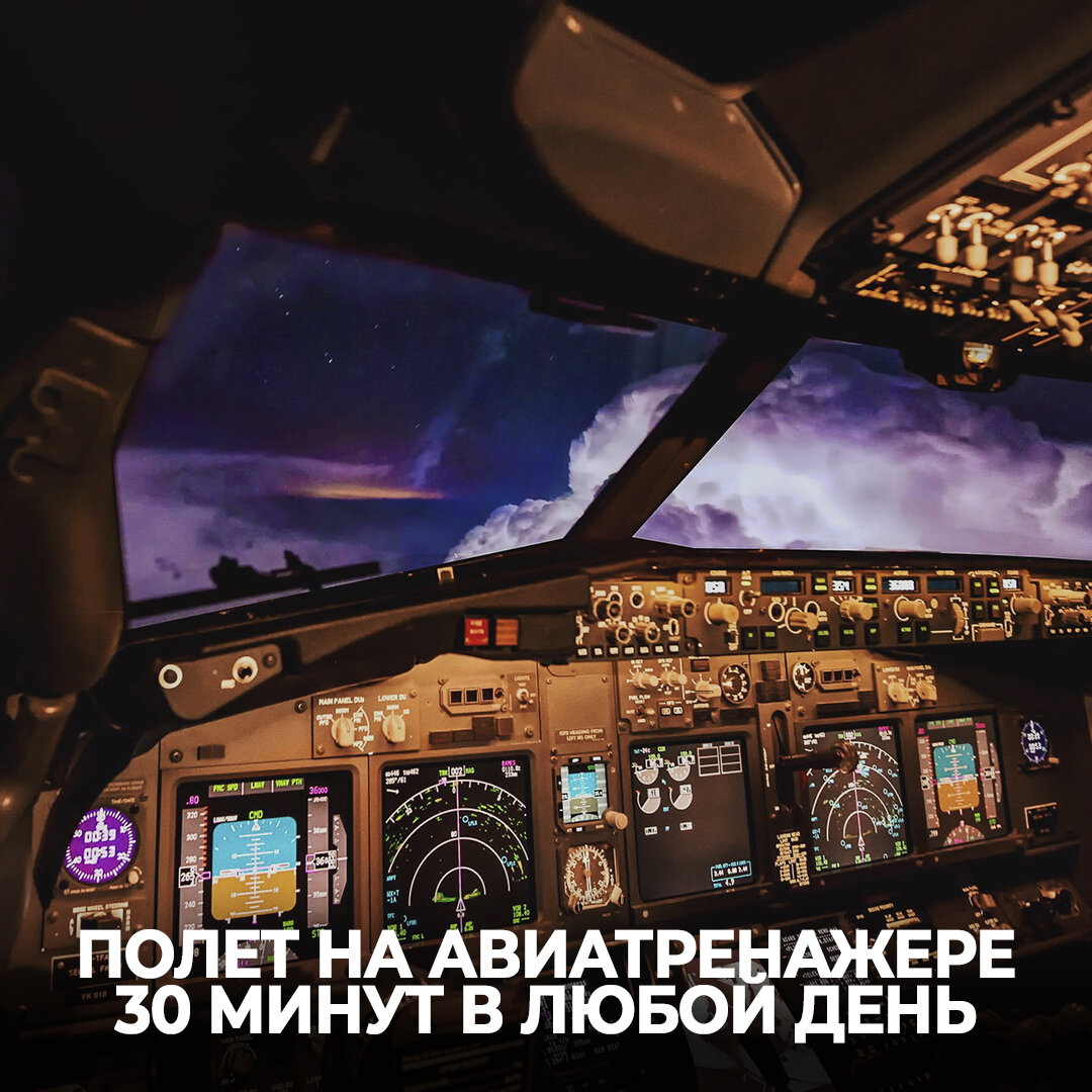 Подарочный сертификат на авиатренажер TFT aero 30 минут в любой день
