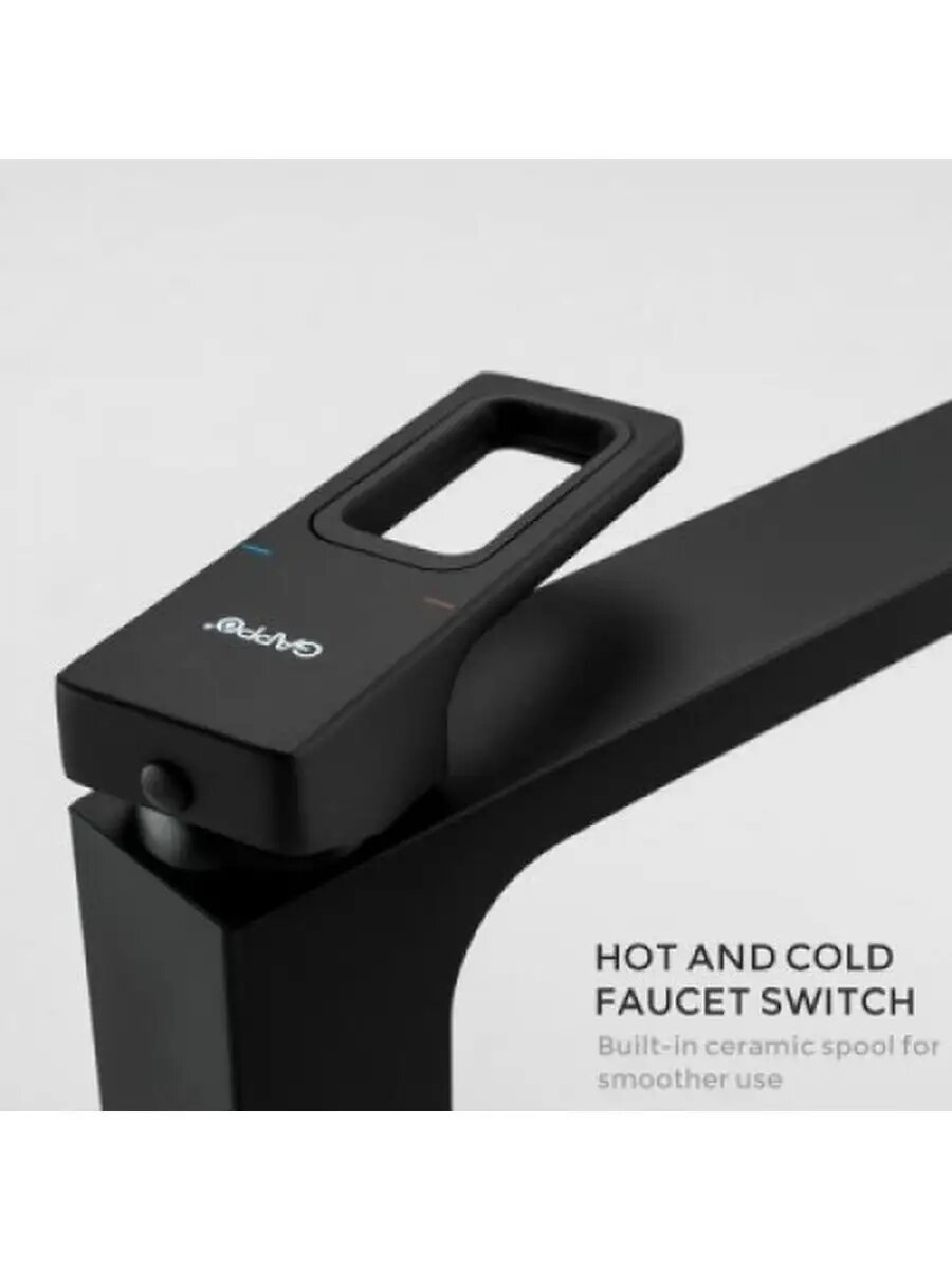 Смеситель для раковины Gappo G1017-6 чёрный — фото 1