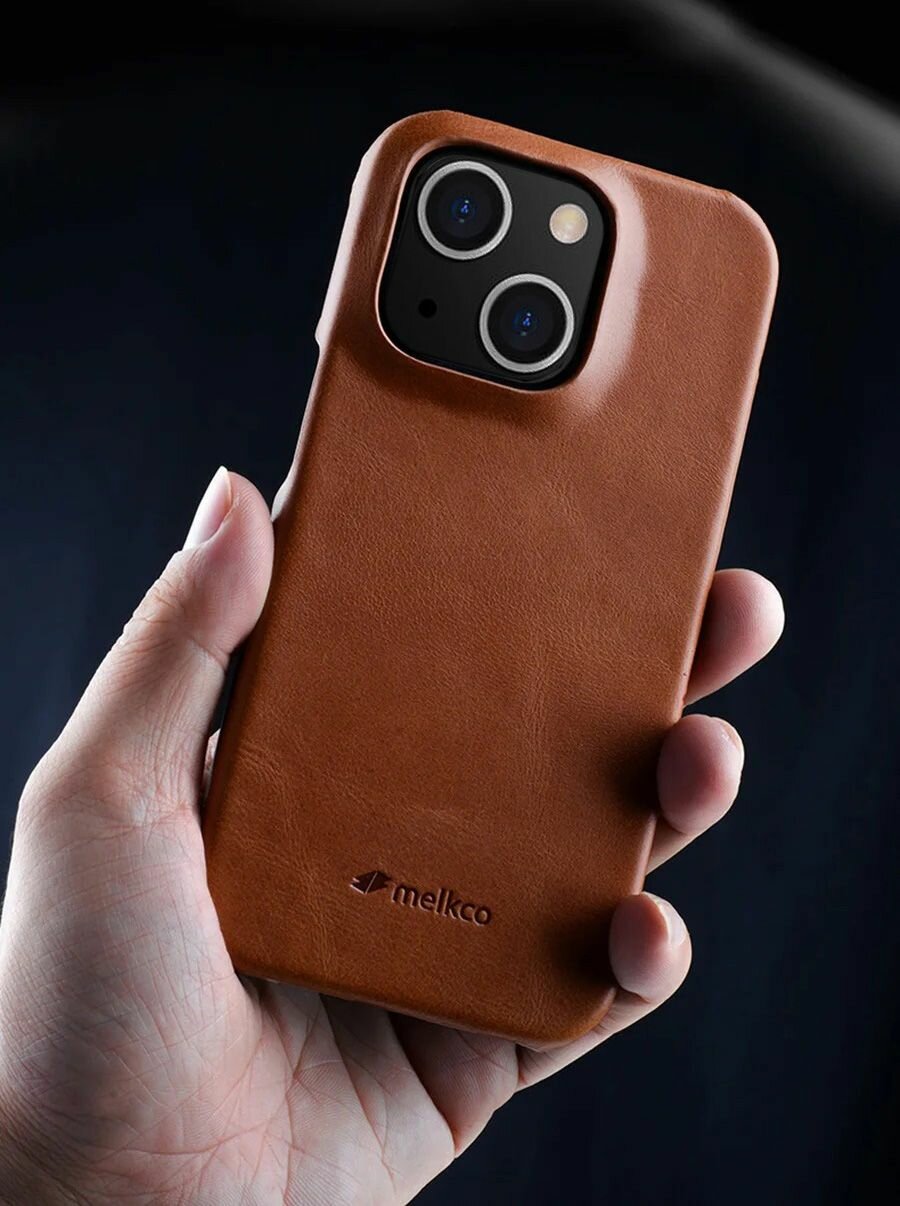 Кожаный чехол накладка Melkco для Apple iPhone 13 (6.1") - Snap Cover, винтажный коричневый
