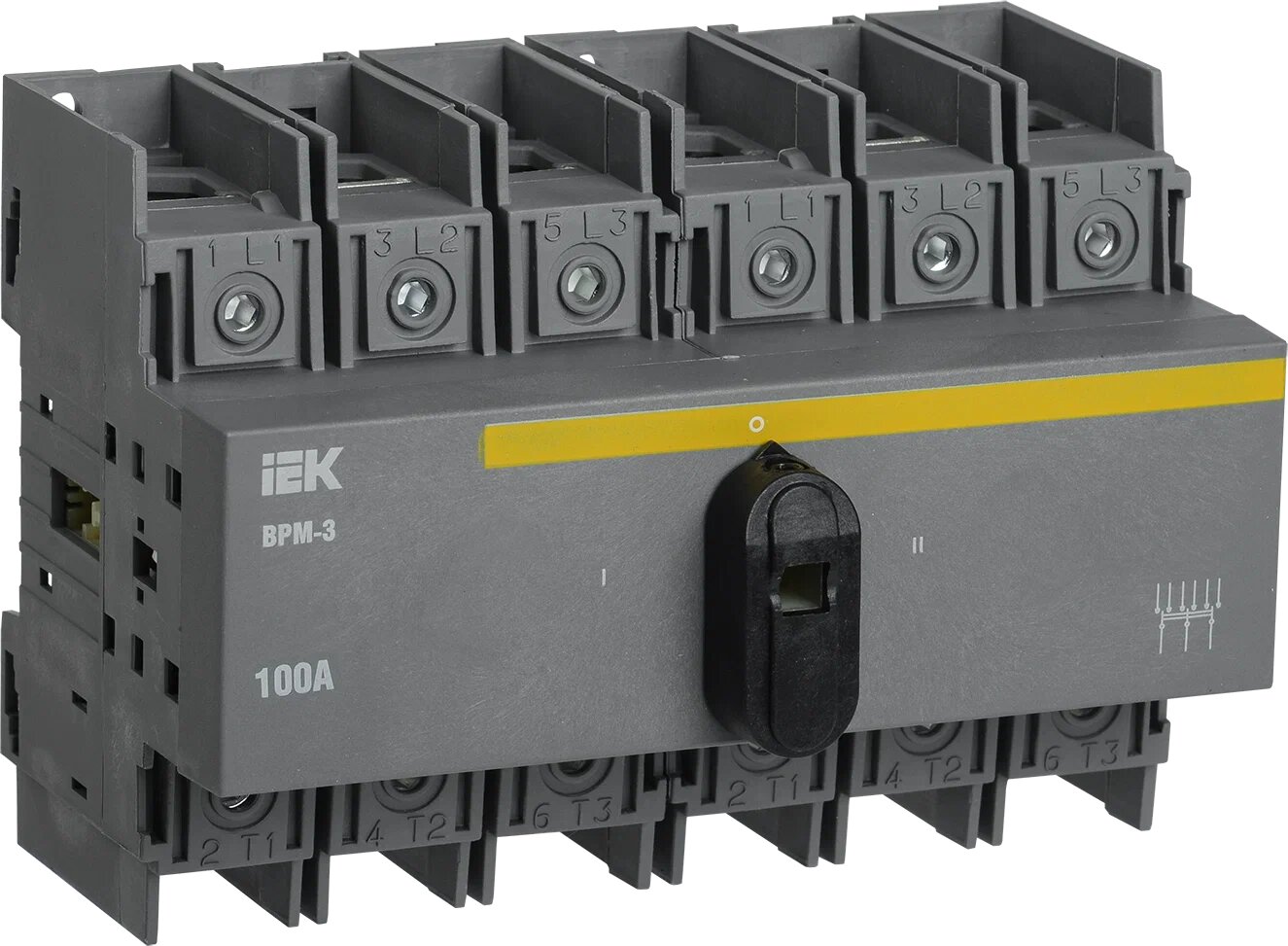 IEK KARAT Выключатель-разъединитель модульный ВРМ-3 3P 100А MVR30-3-100