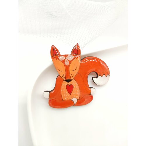 Брошь J.Mi, оранжевый