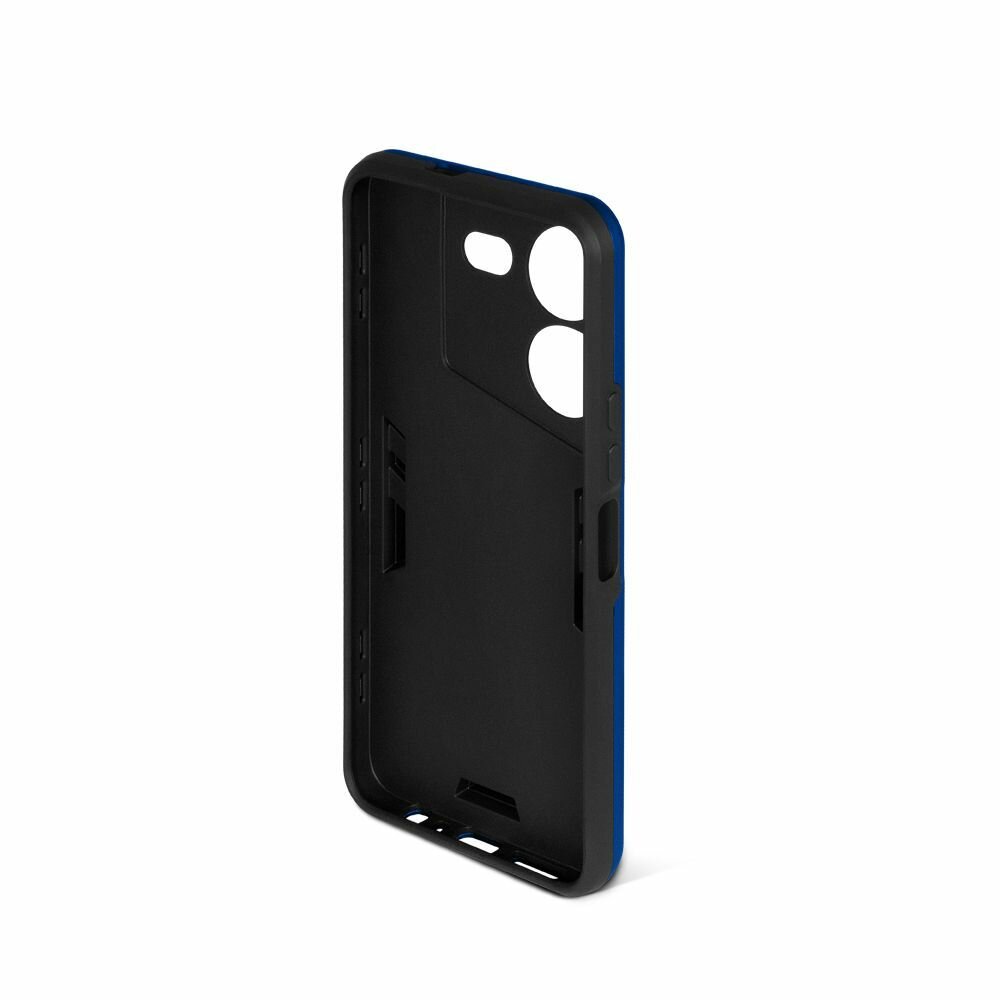 Противоударный чехол с кольцом и креплением для Tecno POVA 5 (4G)/Техно Пова 5 (4Джи) DF tArmor-06 (dark blue) — фото 1