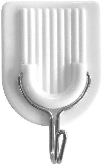 Набор крючков декоративных MultiDom / МультиДом Эконом самоклеящиеся хромированная сталь 7×4.5см в упаковке 2шт. / крепления для дома